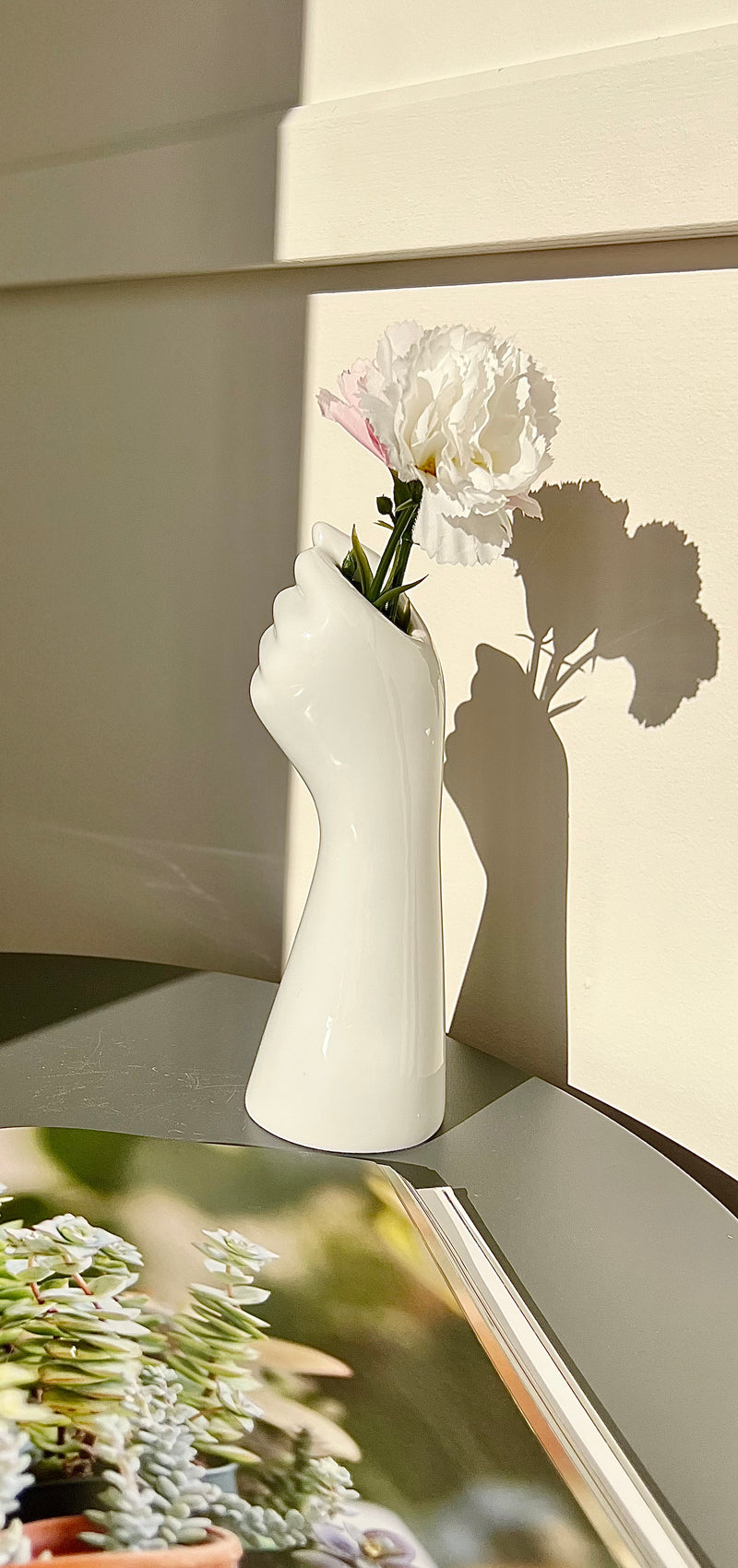 Hand-Shaped Porcelain Vase