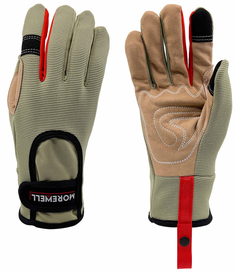 IRIS Series I Breathable Gardening Gloves| Reinforced Palm Protection | Khaki 