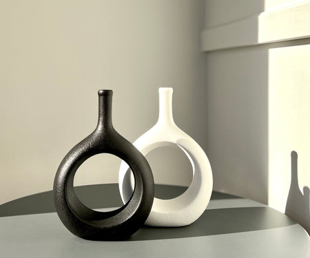 O-Shaped Ceramics Vase