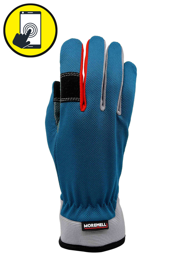 LILY Premium Cotton I Planting Gardening Gloves| Petrol Blue| Back Side